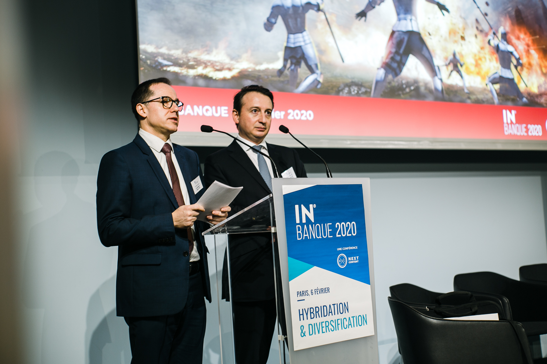 Christophe Husson et Olivier Dondeyne (CGI Business Consulting) - IN BANQUE 2020 - Crédit photo : Guillermo Gomez