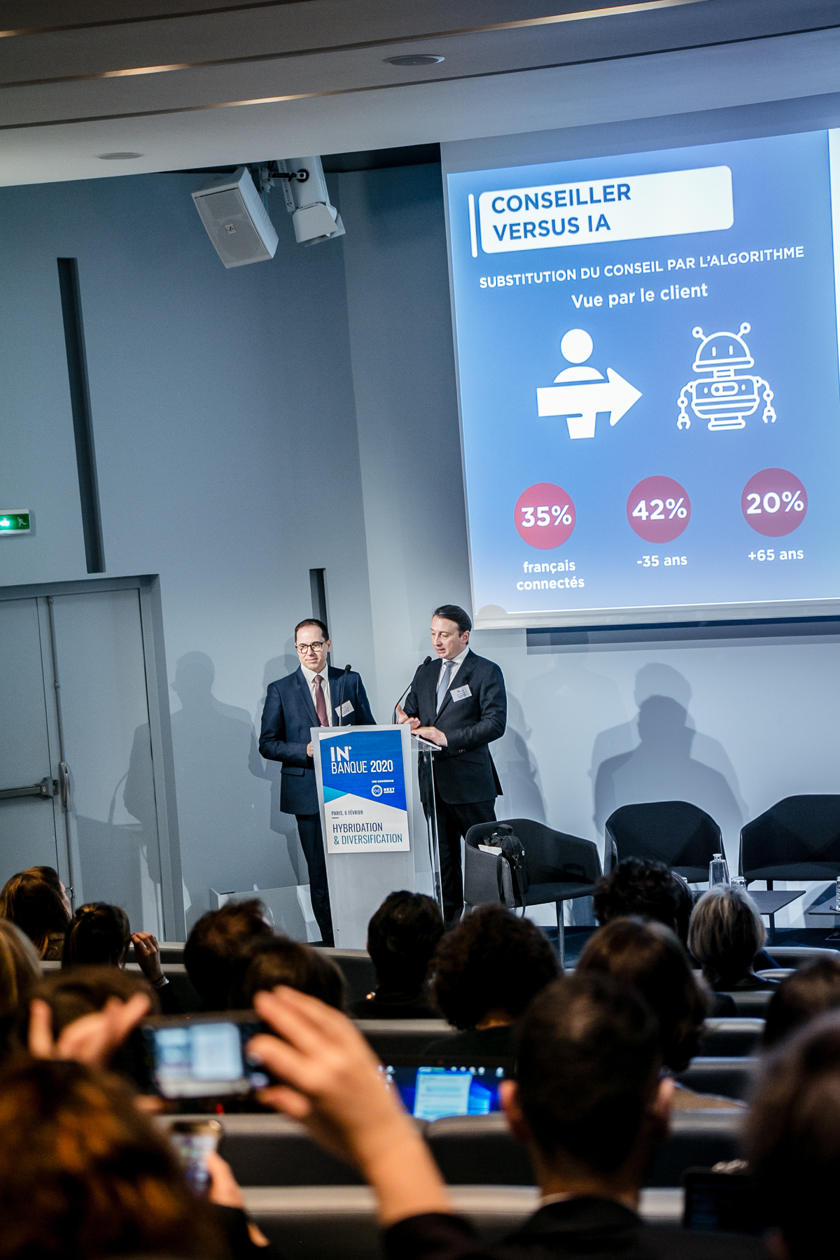 Christophe Husson et Olivier Dondeyne (CGI Business Consulting) - IN BANQUE 2020 - Crédit photo : Guillermo Gomez
